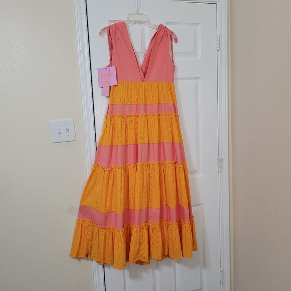 LDT Daphne Maxi Pink and Orange Dress. New with Tags. - Picture 13 of 13